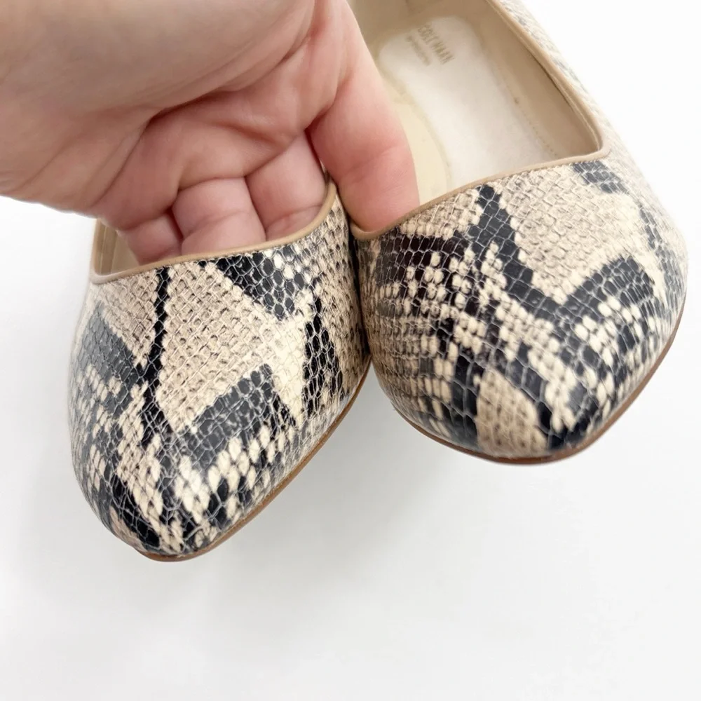 Cole Haan Womens The GoTo 60Mm Snake Round Toe Wedge Pumps Dress Casual size 9